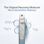 InfiniWell BPC-Lx Pro oral spray promotional graphic with product bottle and feature callouts.