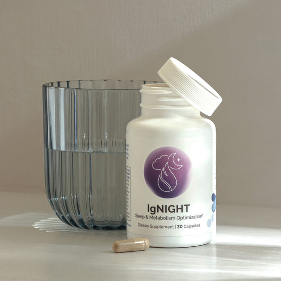 IgNIGHT Sleep & Metabolism Optimization dietary supplement: 30 capsules for improved sleep and metabolism.