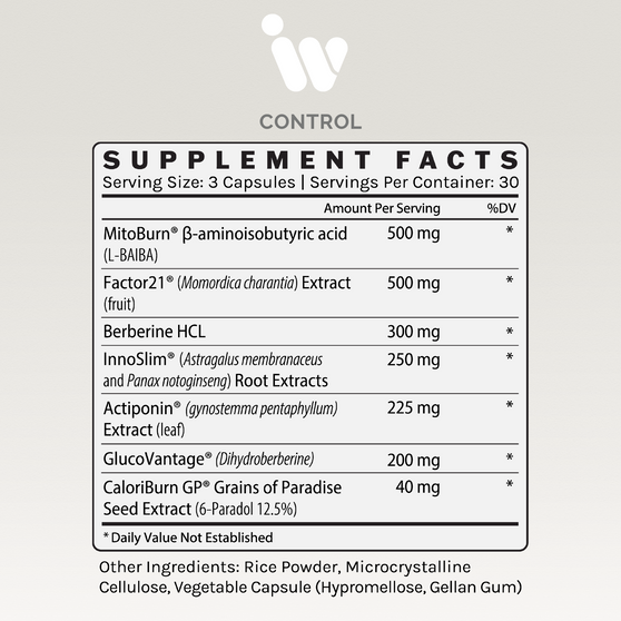 CONTROL Metabolic Optimization dietary supplement, 90 capsules