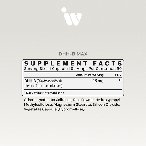DHH-B MAX Mood Support dietary supplement: 30 capsules for mood enhancement.