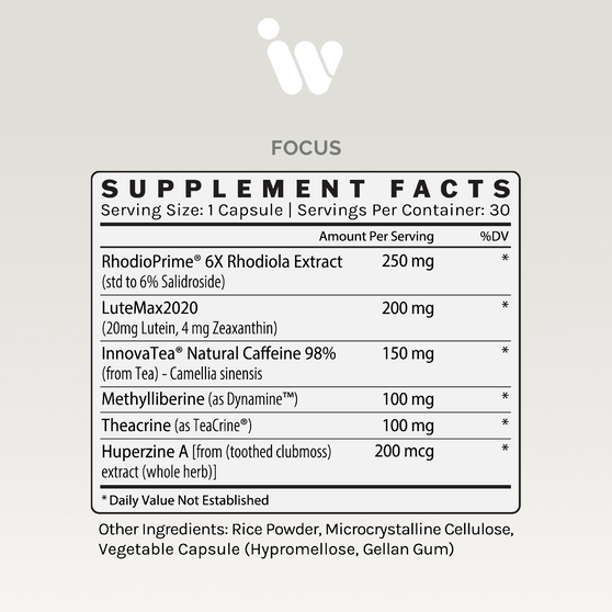 FOCUS Complete Nootropic dietary supplement: 30 capsules for enhanced concentration.