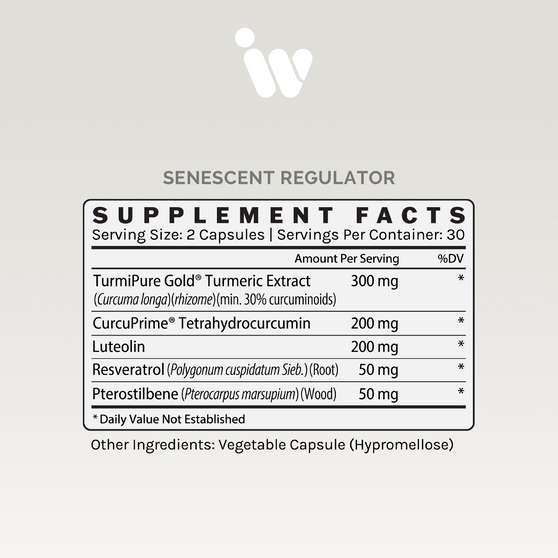 Senescent Regulator dietary supplement: 60 capsules to optimize immune aging.