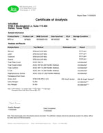 Third-party Certificate of Analysis document for InfiniWell BPC-Lx Pro supplement.