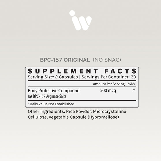 BPC-157 Original 250mcg: 60 Rapid-Release capsules for muscle, joint & gut support.
