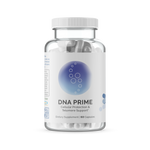InfiniWell DNA PRIME dietary supplement bottle with white capsules, front label, 60 capsules.