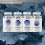 Protocol graphic showing InfiniWell BPC Rapid Pro, Control, Enhance, and Senescent Regulator supplements for the Advanced Lean Body Balance protocol