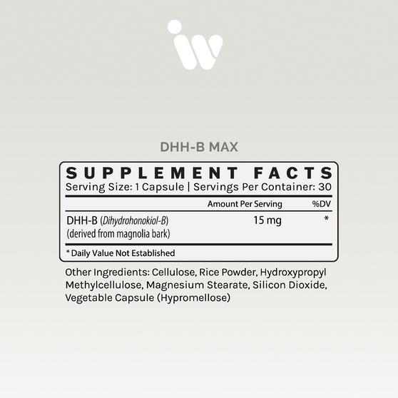 DHH-B MAX Mood Support dietary supplement: 30 capsules for mood enhancement.
