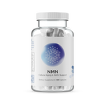 Infiniwell NMN cellular aging and NAD+ support dietary supplement bottle with 60 capsules on transparent background